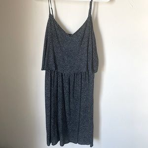 Navy skater dress with with dots